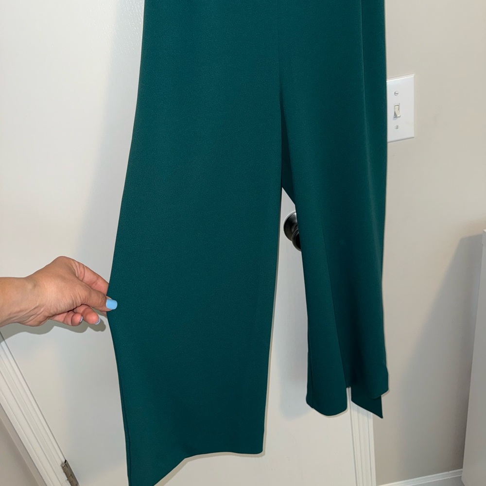 Alex Marie Teal Green Short-Sleeve Jumpsuit - Picture 2 of 4